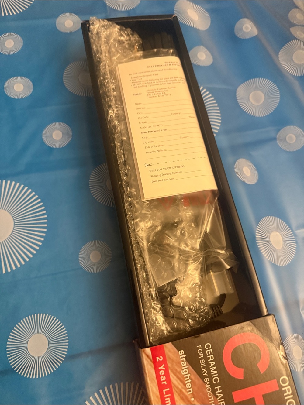 CHI Original Ceramic Hairstyling Iron - Black with Gold Plates brand new - Picture 5 of 8